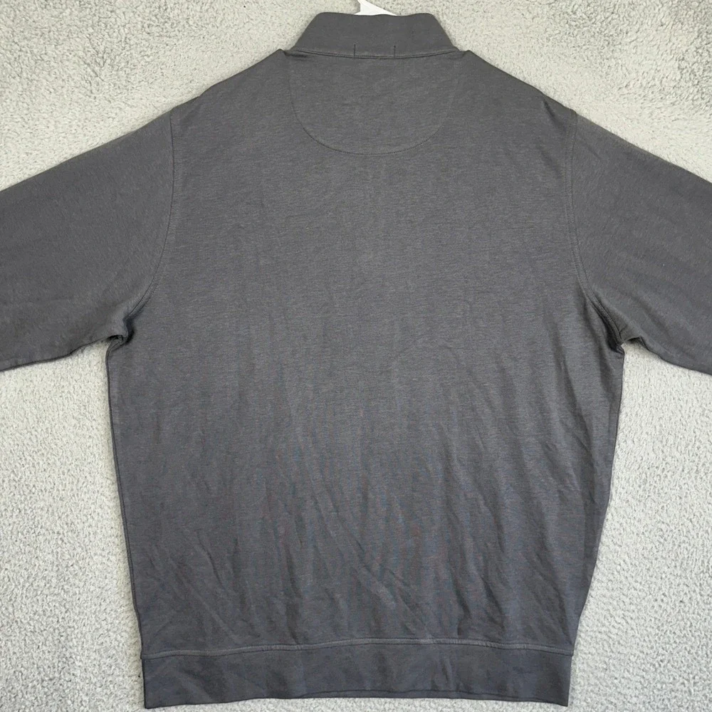 NEW Peter Millar Crown Comfort Sweater Mens 2XL Grey Quarter Zip Knit Pullover